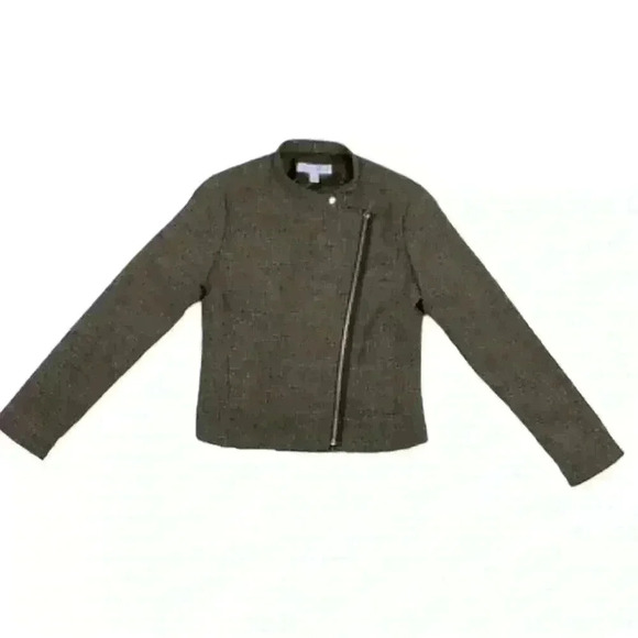 New York & Company Jackets & Blazers - New York And Company Women’s Zip Up Tweed Moto Blazer Jacket